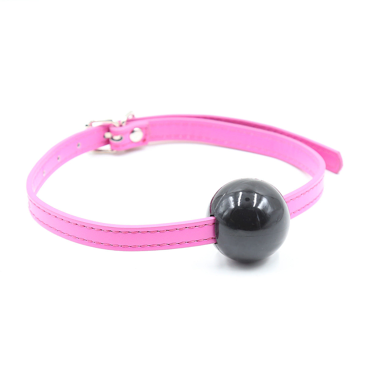 Adjustable Faux Leather Ball Gag wandora pink color