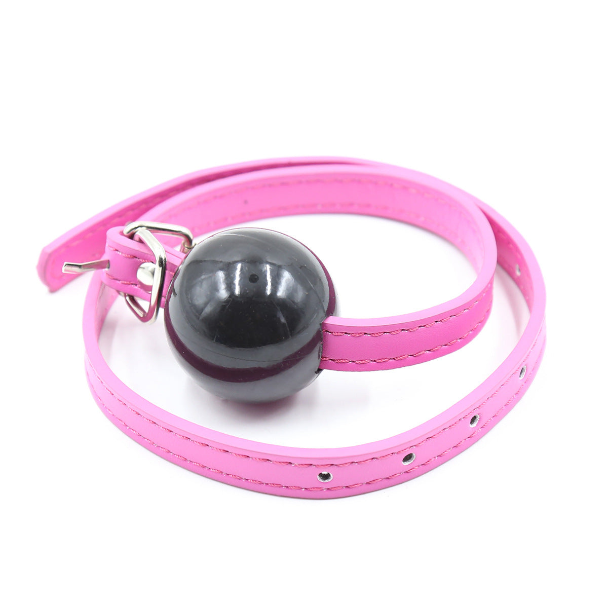 Adjustable Faux Leather Ball Gag pink color wandora shop