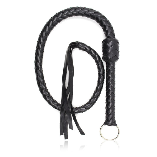 Braided Faux Leather Riding Whip