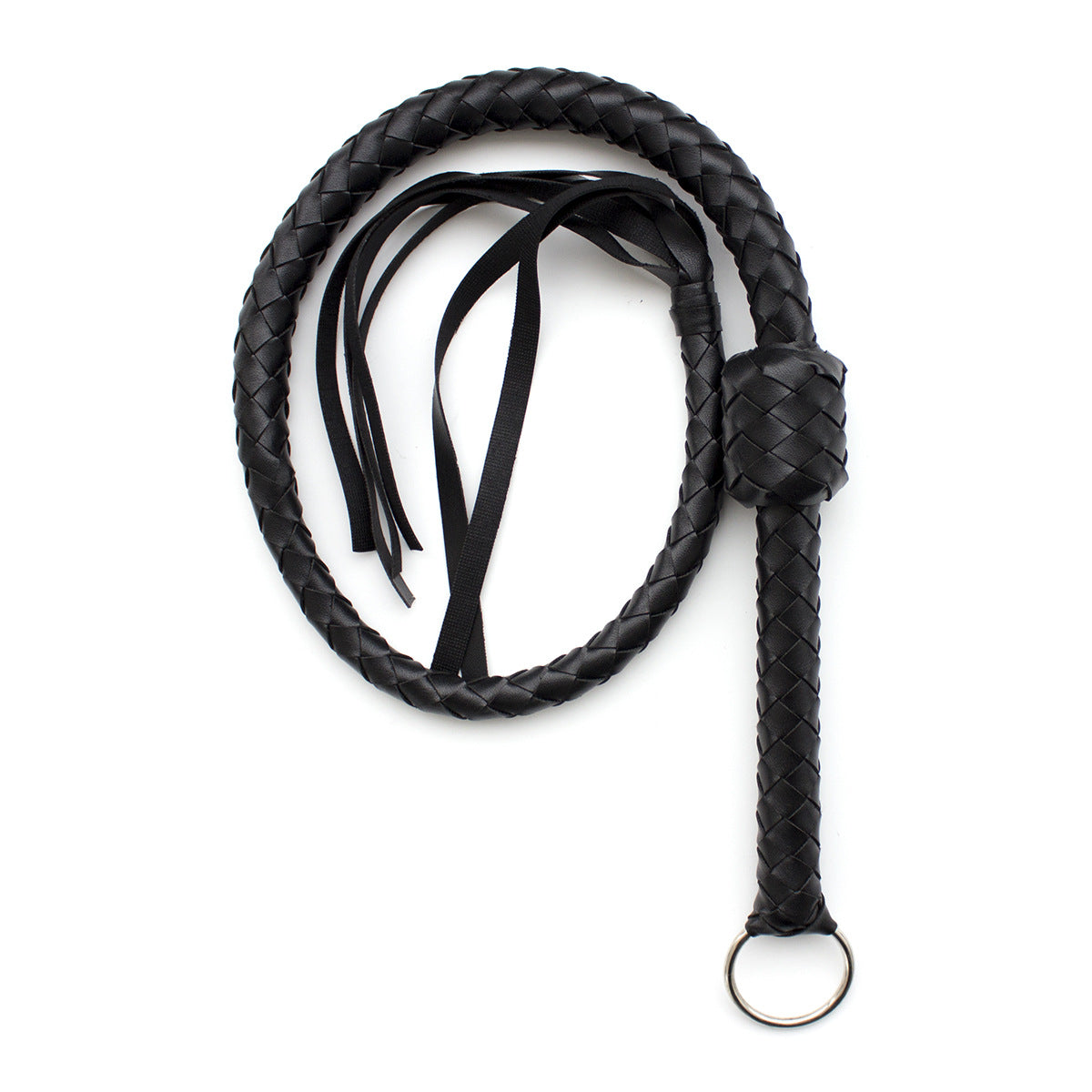 Braided Faux Leather Riding Whip