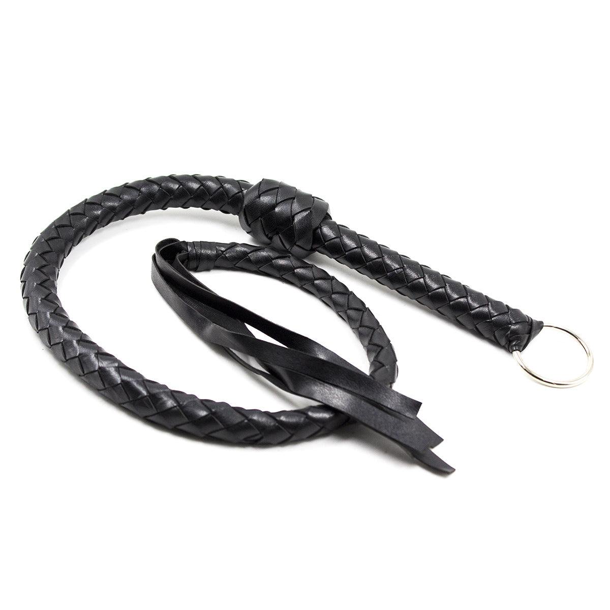 Braided Faux Leather Riding Whip