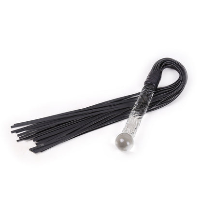 Crystal-Cut Faux Leather Whip