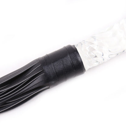 Crystal-Cut Faux Leather Whip