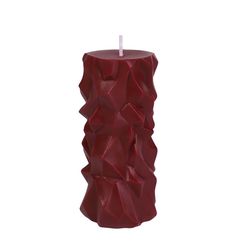 Ember Glow Geometric Drip Candles