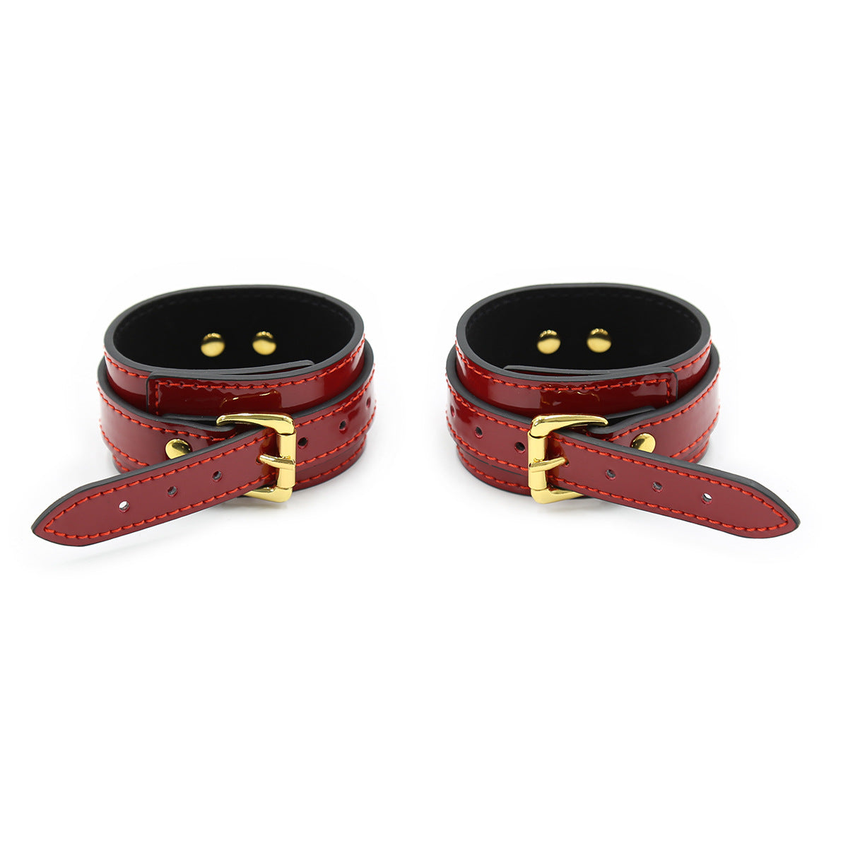 Luxury Red Patent Leather Cuff Bracelets