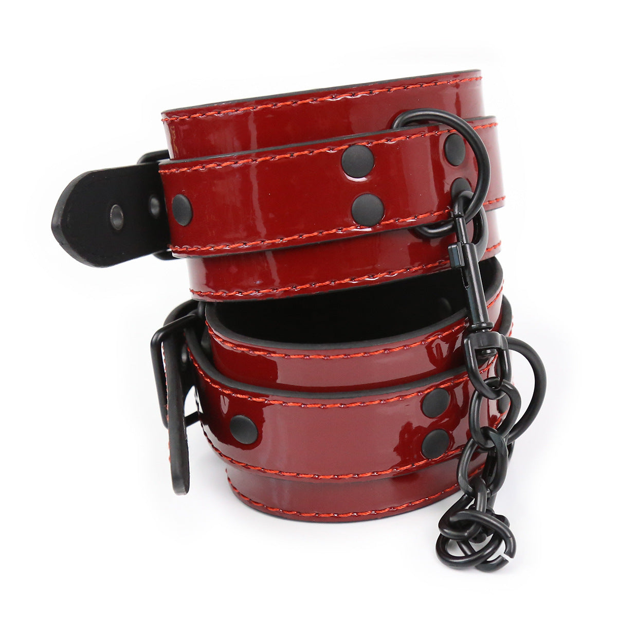 Luxury Red Patent Leather Cuff Bracelets