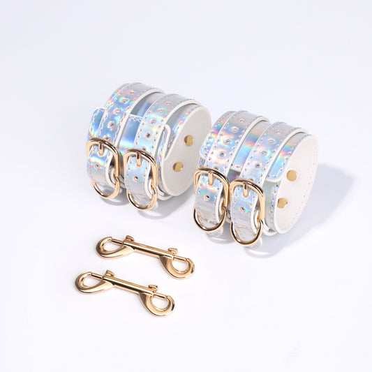 Mother-of-Pearl Cuff Bracelets with Gold-Tone Metal Accents