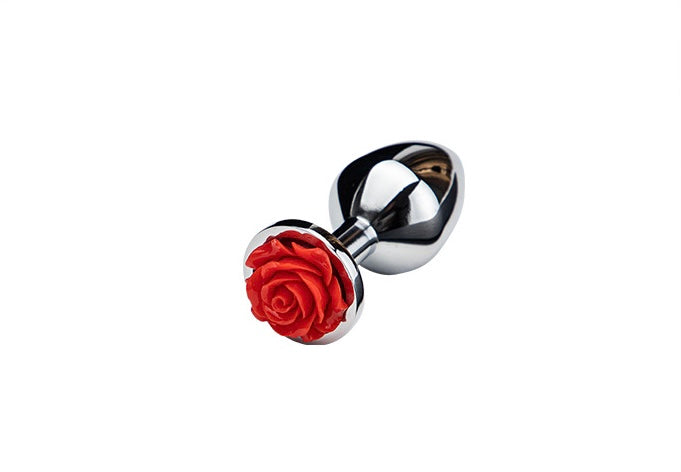 Rose Metal Anal Plug Set